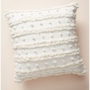 Anthropologie Woven Landon Pillow Ivory w/gold